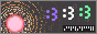 rings of particles around disc; cat emoticons